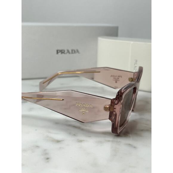 NEW Prada PR08YS Symbole Sunglasses in Peach Pink - Picture 7 of 9